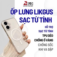 Ốp lưng iphone Likgus trong suốt sạc không dây Ốp lưng iphone Likgus hỗ trợ sạc từ tính - BELO