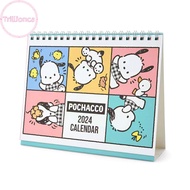 Trillionca Sanrio 2024 Calendar Cartoon Cute Desk Calendar Anime Desktop Note Coil Calendar Book Week Planner Office School Supplies SG