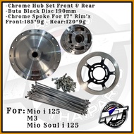 ─ ◹ ◫ Hub , Disc , and Rios Set for Mio i 125 - M3 - Mio Soul i 125 17" Rim's