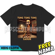 COD FREE NAME CHILDREN'S T-SHIRT TUNG TUNG SAHUR CHILDREN'S T-SHIRT ANOMALI TUNG TUNG SAHUR