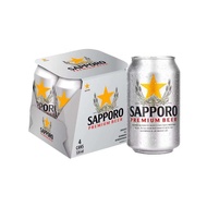 Sapporo Beer Can Lager Beer 5.0% Alcohol (320ml x 4)