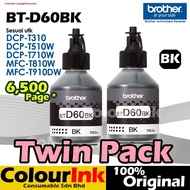 Brother Original BTD60BK Black Twin Refill Ink Bottle Dcp-T510w/dcp-T310/dcp-T710W/Mfc-T910DW/mfc-T8