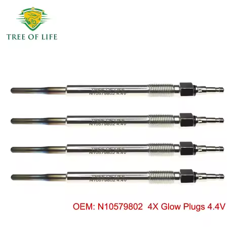 4X Dual Core Heater Glow Plugs 4.4V For VW Touran I Golf V Passat B6 Jetta AUDI A3 8P A6 C6 A4 B7 2.