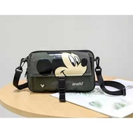 Mickey Anello Women's Cloth Shoulder Sling Bag Sports Casual Waist Bag Canvas Couple Bag 0193