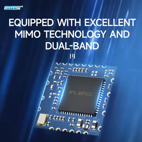 WiFi Dual-band Module 2.4GHz 5.8GHz RTL8811CU 22dBm CDSENT E103-RTL8811CU SDIO SMD Low Cost 200m USB