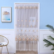 Fabric Lace Door Curtain, Anti-mosquito Screen Door Curtain, Punch-free Velcro, Home Bedroom Door Curtain, Summer Gauze