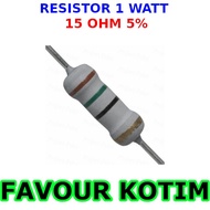 15 OHM 1 W WATT 1W 5 PERCENT FVKOTIM RESISTOR