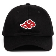 Naruto Anime lovers Akatsuki logo cap for men Uchiha family logo 100% cotton embroidered clouds cap 