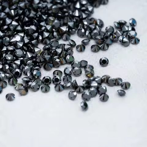 Moissanite Stone Small Sizes D Color and Black 0.8-2.9mm Gemstone 1 Carat Per Bag for DIY Jewelry Ma