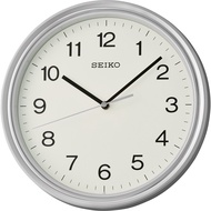 นาฬิกาแขวนผนัง ตัวเรือนพลาสติก SEIKO รุ่น QHA008S สีเงิน Metallic QHA008B สีดำMetallic ขนาด 27.5 ซม. ทรงกลม Quartz 3 เข็ม