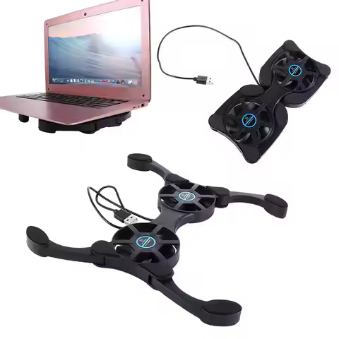 Double Fans 7"-15" Laptop Notebook Cooler Octopus Laptop Cooler USB Cooling Pads Notebook Fan Cooler