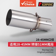 Motorcycle Exhaust Reducer Adapter: 28/30/32/33/35/38/40/42/45mm to 51mm Stainless Steel Converter P