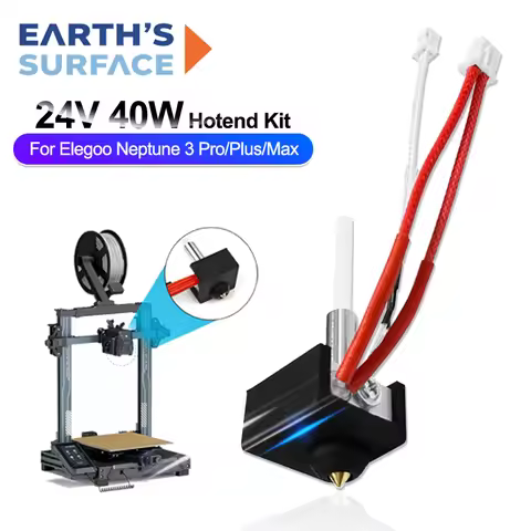 3D Printer Part Hotend Kit for Elegoo Neptune 3 Pro Heatbreak Heated Block Heating Rod 24V 40W Therm