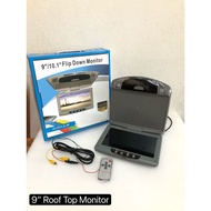 Car Roof Monitor 9 Inch Flip Down 360 Degree Turn Roof Mount Monitor Full HD TFT LCD Screen With Rea