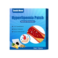 10Pcs/Box Hyperlipemia Patch Mild to Skin Balance Cholesterol Natural Ingredient Lower Lipids Control High Blood Pressure Plaster for Body