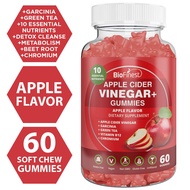 Biofinest Apple Cider Vinegar+ Gummy - Garcinia Green Tea Vitamins B6 B12 B9 Detox Digestion Metabol