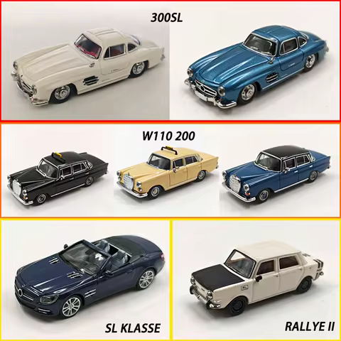 Herpa 1/87 Scale 300SL/W110 200/SL KLASSE/RALLYE II Plastic Car Model Classics Adult Souvenir Gift S