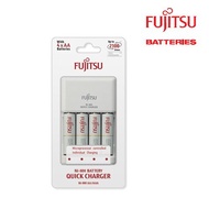 (SG STOCK) FUJITSU 2hr Quick Charger with 4pcs AA 2100mAh Standard Rechargeable Batteries