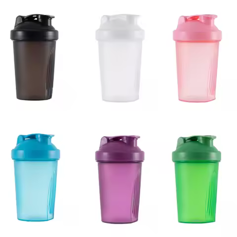 400ML Shaker Bottle with Stainless Ball BPA Free Plastic Protein Shakes Leakproof for Powder Workout