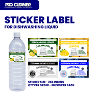 DISHWASHING LIQUID STICKER LABEL FOR PET BOTTLES
