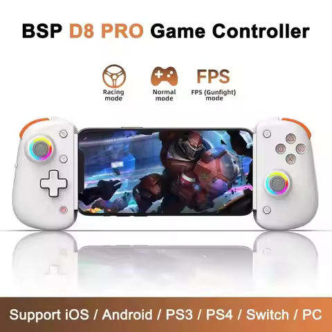 BSP D8 PRO RGB Tablet Controller Wireless Handle For Switch Game Bluetooth Stretching Joystick For P