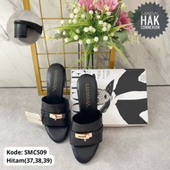 CONNEX WOMEN'S BLACK 5CM HIGH HEEL SANDALS