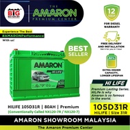 105D31R (NX120-7) Amaron HILIFE Car Battery | PREMIUM | Santa Fe, Starex, Land Cruiser, Pregio, Sore