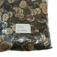 ☂ Contents 400 pcs - Diameter 18 mm Coconut Shell Buttons 18 mm ✰