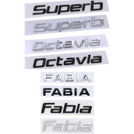 3D ABS Fabia Letters Logo Rear Boot Trunk Emblem Badge Sticker Car Decals for Fabia KAROQ FABIA Supe