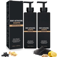 2 Packs Root Activating Shampoo, Root Activating Shampoo, Anti-Hair Loss, Men Women Natural Formula 