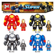 Building Blocks Compatible Ironman Kids Education Toys Hulk Buster Minifigures Birthday Gift MR298 TOY