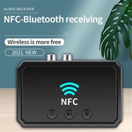 ตัวรับสัญญาณเสียงไร้สาย Bluetooth 5.0 NFC 3.5 มม. RCA AUX แจ็ค USB Smart Playback Stereo Wireless Adapter A2DP สําหรับลําโพงรถยนต์