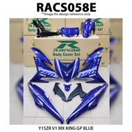 Coverset Y15ZR V1/V2 MX KING GP Blue Bodyset (Sticker Tanam)