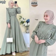 VEREN WOMEN'S GAMIS DRESS BO CRINKLE AIRFLOW MATERIAL SIZE ML XL XXL LD 100 - 120 CM PB 140 CM LATES