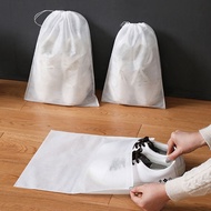 ถุงอบแห้งถุงใส่รองเท้าเดินทางกระเป๋าหูรูดกันฝุ่นกระเป๋าเก็บของผ้าใยสังเคราะห์สำหรับรองเท้า10/1ชิ้น