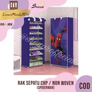SHENAR ( BISA COD )Rak Sepatu Kain Shoe Rack Lemari Sepatu Portable Karakter 10 Susun 9 Rangka RS CH
