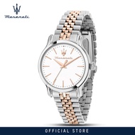 【2 Years Warranty】 Maserati Epoca 34mm White Silver Dial นาฬิกาข้อมือผู้หญิง รุ่น Solar R8853118520