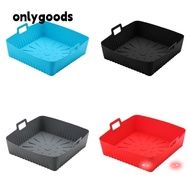 ONLYGOODS Air Fryer Liners, Silicone Reusable Baking Tray,  with Handle 9" Large Size Heat-Resistant