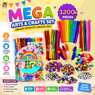 Mega Arts & Crafts Set 1200 Pcs DIY Craft Kit Kids Creative Activity Preschool Educational Toys Mont