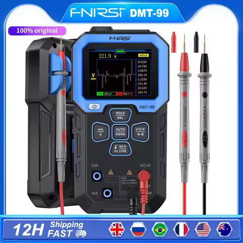 FNIRSI DMT-99 Digital Multimeter 9999 Counts Smart Professional Tester 1000V 10A True RMS Auto Range
