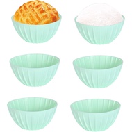 Mini Banneton Basket, 6 Keping Set Bakul Pembuat Roti Sourdough Kecil 5 Inci, Mangkuk Pembuat Roti B
