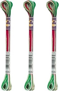 DMC Color Variations 6 Strand Embroidery Floss - 8.7 Yard - Very Merry 417F-4042 - Bundle of 3 Skein