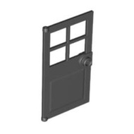 C63.[Ready Stock] Part No.60623: GB DIY Building Block Parts Door 1 x 4 x 6 with 4 Panes and Stud Ha