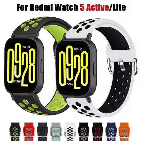 Silicone Strap For Xiaomi Redmi Watch 5 Active Sport Wristband Band For Redmi Watch 5 Lite Active Wa