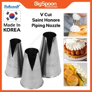 BAKECRAFT V-Cut Saint Honore Icing Piping Nozzle | Stainless Steel Churros Nozzle | Piping Tip | Noz