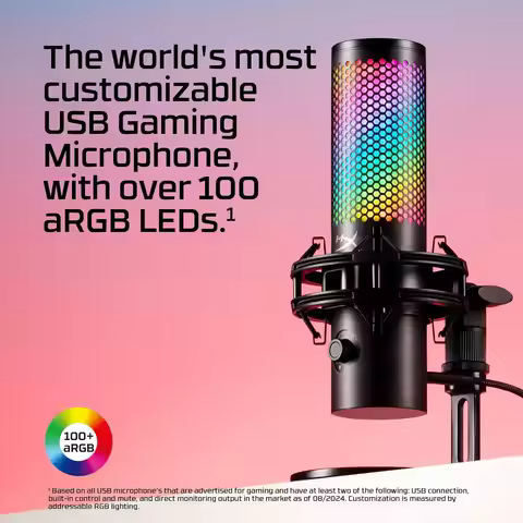2026 Factory Original HyperX QuadCast 2S USB Microphone with RGB Lighting Streaming and Podcasting w