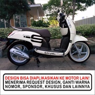 decal  scoopy sticker scoopy S full body karbu FI donat full dasbor bisa chat Bts dekal stiker vario