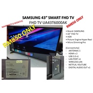 SAMSUNG 43” SMART FHD TV FHD TV UA43T6000AK