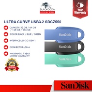 Sandisk CZ550 32GB 64GB 128GB 256GB Ultra Curve USB 3.2 Flash drive SDCZ550