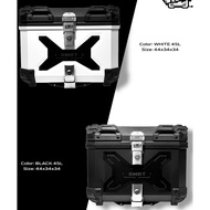 SMRT ABS TOP BOX SILVER BLACK 45L > SMRT DESIGN ABS PLASTICS BOX